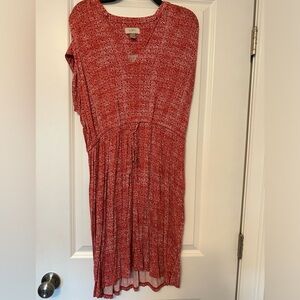 Ann Taylor Loft red sleeveless dress